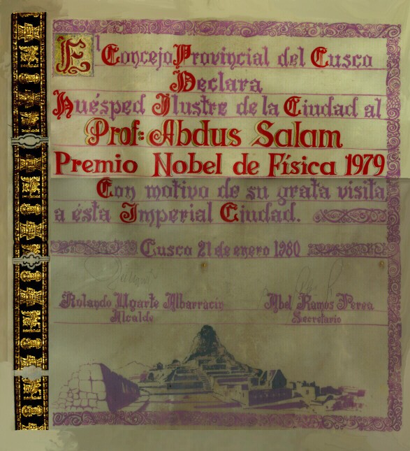 1980 - Huésped Ilustre de la Ciudad, Cusco, Peru - big