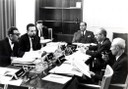 ICTP's first Scientific Council, IAEA, Vienna, 1964, chaired by R. Oppenheimer (right) - thumbnail