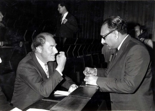 With Nobel Laureate Francis Crick, 1968 - big