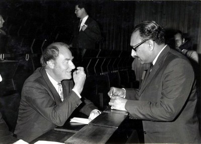 With Nobel Laureate Francis Crick, 1968 - small