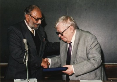 With Nikolay N. Bogolyubov, 1987 - small