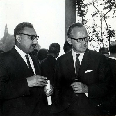 With Sigvard Eklund, IAEA Director General, 1964 - small
