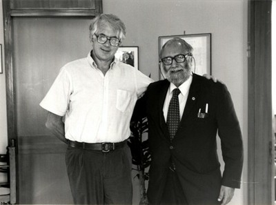 With Nobel Laureate Sheldon L. Glashow, 1986 - small